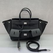 Kitlife Balenciaga Bel Air Carry All Bag in Black Silver Hardware 30x10x24cm - 1