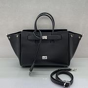 Kitlife Balenciaga Bel Air Carry All Bag in Black Silver Hardware 30x10x24cm - 6