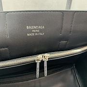 Kitlife Balenciaga Bel Air Carry All Bag in Black Silver Hardware 30x10x24cm - 2