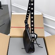 Kitlife Balenciaga Le Cagole DIY Metal Mini Shoulder Bag Black 26x16x10cm - 5