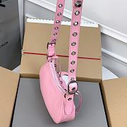 Kitlife Balenciaga Le Cagole DIY Metal Mini Shoulder Bag Pink 26x16x10cm - 4