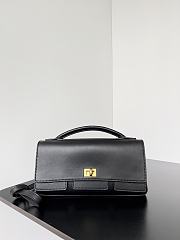 Kitlife Balenciaga Bel Air Clutch Bag Black Gold Hardware 26.9x13.9x5.3cm - 1