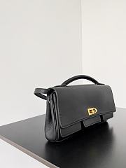 Kitlife Balenciaga Bel Air Clutch Bag Black Gold Hardware 26.9x13.9x5.3cm - 5