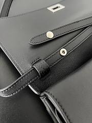 Kitlife Balenciaga Bel Air Clutch Bag Black Silver Hardware 26.9x13.9x5.3cm - 6