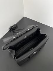 Kitlife Balenciaga Bel Air Clutch Bag Black Silver Hardware 26.9x13.9x5.3cm - 5