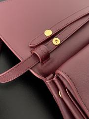 Kitlife Balenciaga Bel Air Clutch Bag Burgundy 26.9x13.9x5.3cm - 4