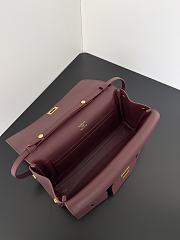 Kitlife Balenciaga Bel Air Clutch Bag Burgundy 26.9x13.9x5.3cm - 5
