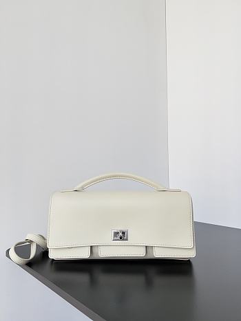 Kitlife Balenciaga Bel Air Clutch Bag White 26.9x13.9x5.3cm