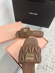 Kitlife Miu Miu Logo Slides Brown - 4