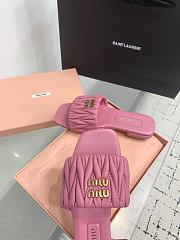 Kitlife Miu Miu Logo Slides Pink Gold Hardware - 6