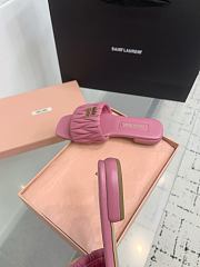 Kitlife Miu Miu Logo Slides Pink Gold Hardware - 5