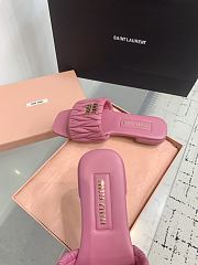 Kitlife Miu Miu Logo Slides Pink Gold Hardware - 3