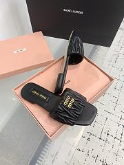 Kitlife Miu Miu Logo Slides Black Gold Harware - 6
