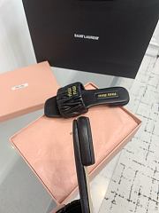 Kitlife Miu Miu Logo Slides Black Gold Harware - 5