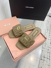 Kitlife Miu Miu Logo Slides Beige - 6