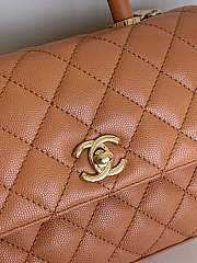 Kitlife Chanel Coco Handle Bag Caramel Color 24x14x10cm - 5