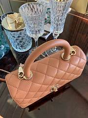 Kitlife Chanel Coco Handle Bag Caramel Color 24x14x10cm - 3