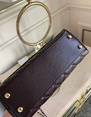 Kitlife Chanel Coco Handle Bag Dark Brown 24x14x10cm - 6