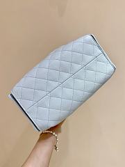 Kitlife Chanel 25C Drawstring Bucket Hobo Bag Light Blue Grained Leather 30×26×14cm - 3