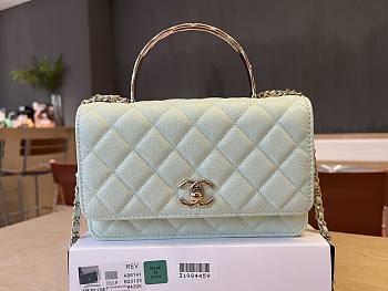 Kitlife Chanel 25ss Woc Bag Green Grain Leather A96141 19cm