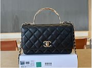 Kitlife Chanel 25ss Woc Bag Black Grain Leather A96141 19cm - 1