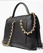 Kitlife Chanel Large Flap Bag With Top Handle Black Calfskin & Gold-Tone Metal 20.5×28×9.5 cm - 3