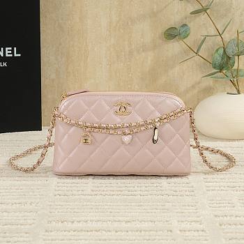 Kitlife Chanel Love Pendant Chain Bag Pink 19cm
