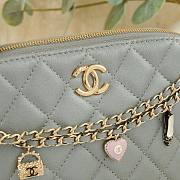 Kitlife Chanel Love Pendant Chain Bag Grey 19cm - 2