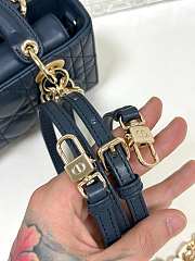 Kitlife Dior D-Joy Bag Dark Blue 17.5x10.5x6cm - 6