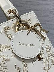 Kitlife Dior Lady Bead-embroidered Bag White 20cm - 6