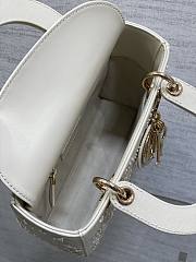 Kitlife Dior Lady Bead-embroidered Bag White 20cm - 2