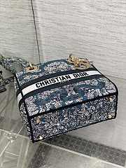 Kitlife Dior Lady Green Embroidery with Around the World Motif Bag 24x11x20cm - 2