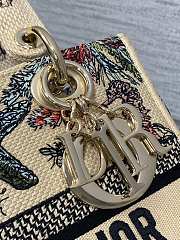 Kitlife Dior Lady Marine Embroidery Bag Beige 24x11x20cm  - 5