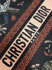 Kitlife Dior Lady Marine Embroidery Bag Black 24x11x20cm - 6