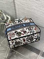 Kitlife Dior Lady Marine Embroidery Bag White 24x11x20cm - 6