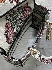 Kitlife Dior Lady Embroidery Bag White & Pink 24x11x20cm - 3