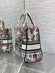 Kitlife Dior Lady Embroidery Bag White & Pink 24x11x20cm - 2