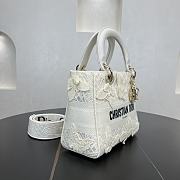 Kitlife Dior Lady Soleil Jouy Motif Bag White 24cm - 5