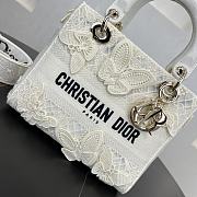 Kitlife Dior Lady Soleil Jouy Motif Bag White 24cm - 3