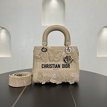 Kitlife Dior Lady Soleil Jouy Motif Bag Beige 24cm