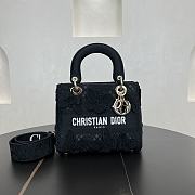 Kitlife Dior Lady Soleil Jouy Motif Bag Black 24cm - 1