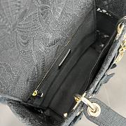 Kitlife Dior Lady Soleil Jouy Motif Bag Black 24cm - 5
