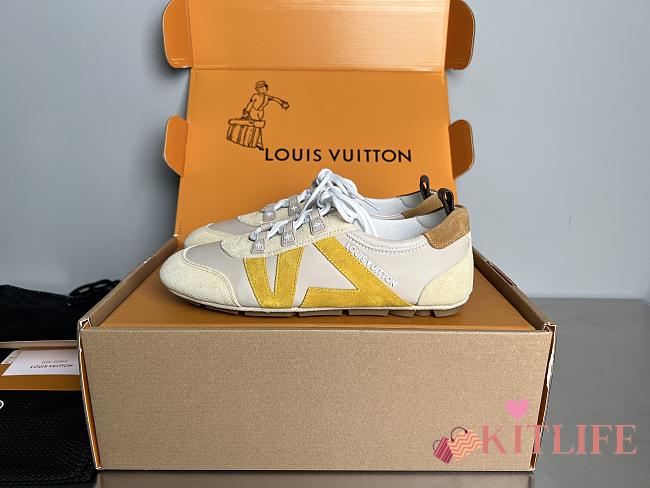 Kitlife Louis Vuitton Sneakerina Shoes White & Yellow - 1