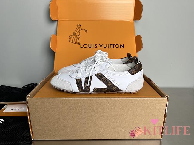Kitlife Louis Vuitton Sneakerina Shoes White & Brown - 1