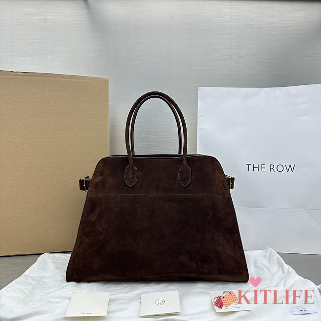 Kitlife The Row Bag Dark Brown Suede Leather 43x24x30cm - 1