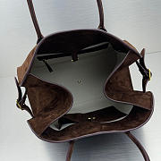 Kitlife The Row Bag Dark Brown Suede Leather 43x24x30cm - 6