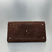 Kitlife The Row Bag Dark Brown Suede Leather 43x24x30cm - 5