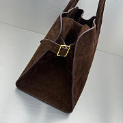 Kitlife The Row Bag Dark Brown Suede Leather 43x24x30cm - 4