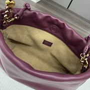 Kitlife Loewe Soft Nappa Leather Flamenco Bag Burgundy 30x10.5x20cm - 4