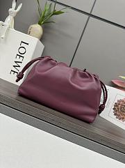 Kitlife Loewe Soft Nappa Leather Flamenco Bag Burgundy 30x10.5x20cm - 2